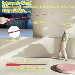 MeoHui Cat Toys for Indoor 0, Black Red Pink Orange Yellow Green Blue Multi