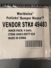 (QTY 4) Petlinks Bumper Mouse Electronic Motion Cat Toys, Batteries Included