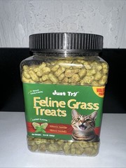 13.4 OZ Cat Grass Treats Natural Salmon Flavor Healthy Cat Snacks Training Biscu