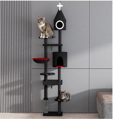 88” H Tall Gothic Cat Tree, Cat Condo, Cat Tower