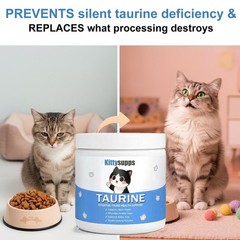 Premium Cat Taurine Powder Supplement – Essential Eye & Heart Health Support for