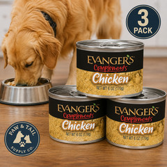 Evanger’s Complements Grain Free Chicken Dog & Cat Food Topper 6 oz. 3-Pack