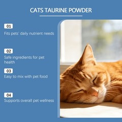 Premium Cat Taurine Powder Supplement – Essential Eye & Heart Health Support for