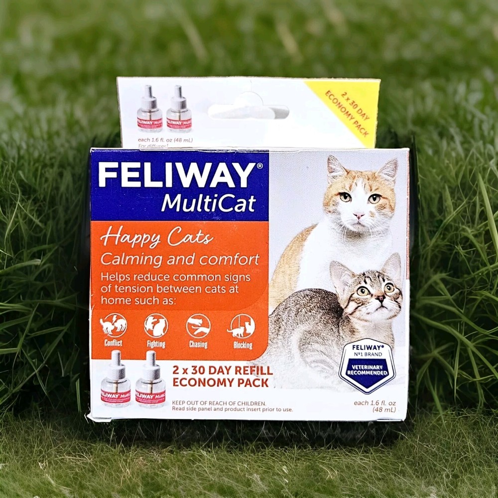 Feliway Multicat Happy Cats Calming & Comfort 2 Pack Expires 02/2028