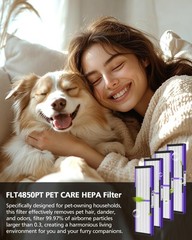 4 Pack FLT4850PT HEPA PET CARE Filter B Replacement Compatible with Guardian …