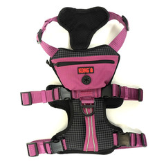KONG Safety Dog Harness Large Pink Ultra Durable Strong Metal Buckle Active