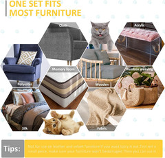 Anti Cat Scratch Furniture Protectors, Couch Corner Protectors for Cats, 11 Pcs