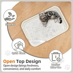 Extra Large Litter Box W/ Low Entry,Jumbo Cat Litter Box Kitty & Senior Cats,Cat