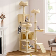 75 Inches Indoor Cat Tree Tall Cat Tower for Large Cats 20 lbs Cat Condo