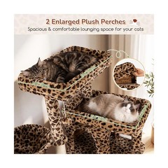 Globlazer Extra Large Leopard Cat Tree 80in Tall Cat Tower for Multiple Indoo…
