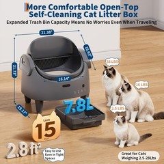 Automatic Smart Cat Litter Box Self-Cleaning Top-Open Cat Litter Box App Control