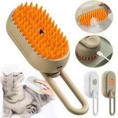3 Pack Pet Steam Brush Grooming Comb Cat Dog Rabbit Ferret Massage Spray Brush