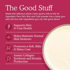 Goat Milk Topper – Cat & Dog Skin and Coat Supplement with Collagen, Biotin &…