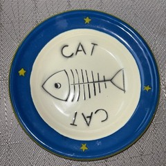 Enameled Metal Cat Food Or Water Dish Paris France Cote D’Ivoire ADORABLE 🐱💕
