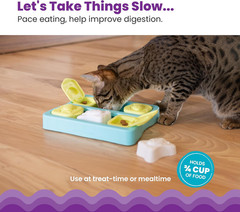 Kitty Cube Interactive Treat Puzzle Cat Toy, Blue (Pack of 12)