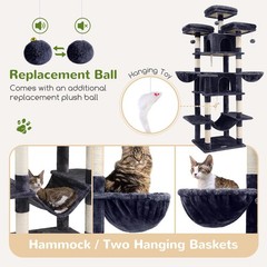 Globlazer 80″ XXL Cat Tower F80 Dark Grey