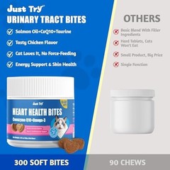 Coenzyme Q10 Cat Treats – Taurine Soft Chews for Heart Health – Chicken Flavor –