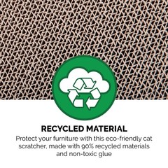 Furhaven Scratching Board w/ Catnip for Indoor Cats, Standard, Standard Green