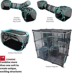 NEW,Outdoor Catio Furniture and Play Kits for Cats, Outdoor Mega Kit！