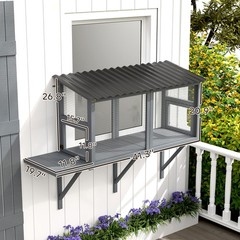 Outdoor Cat Catio, Cat Enclosure Window Perch with Jumping Platform