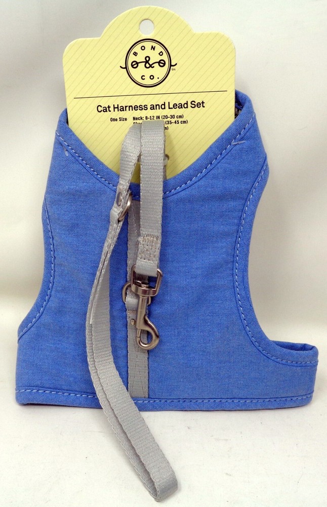 BOND & CO. Baby Blue Cat Harness & Lead Set (NEW)