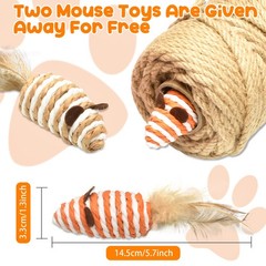 262FT/80M Cat Scratching Sisal Rope, 6mm 1/4inch Thick Natural Jute Rope for …