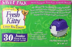30 Count Litter Box Liners Super Thick, Durable, Easy Clean Up Jumbo Scented,…