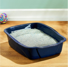 Vibrant Life Large Open Cat Litter Box, Durable Easy-Clean Design