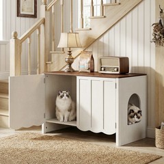 HOOBRO Cat Litter Box Enclosure Cat Washroom Cat House 31.5″ x 17.7″ x 21.7″