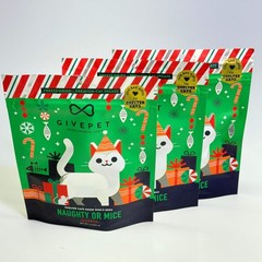 GIVEPET (3 PACK) Naughty Or Mice Salmon Premium Cat Treats 1 oz BB 08/27
