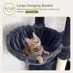 Globlazer Large Cat Tower for Multiple Indoor Cats, Heavy Duty Cat Tree for L…