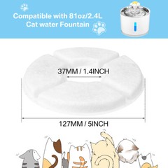 12x Pet Water Fountain Replacement Filters for Catit Cat Dog Drinking Flower