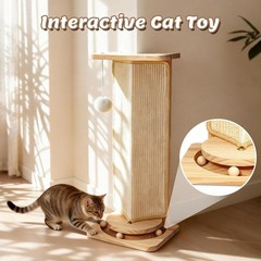 Cat Scratcher Set – Cat Scratching Post with Cat Toy and Cat Scratching Board