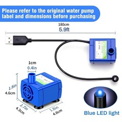 Low Consumption Cat Fountain Pump, 1.5W DC 5V Replacement Pump for Water Bowl