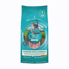 2 pack Purina ONE Sensitive Stomach, Sensitive Skin, Natural Dry Cat Food, +Plus