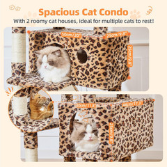 71-Inch Cat Tree for Large Cats – Multi-Level Condo with Scratching Posts