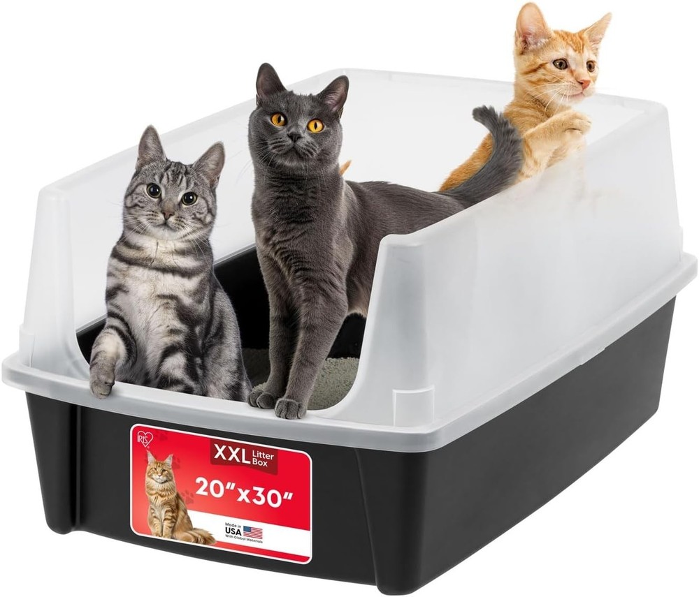 Extra Large Litter Box High Sided Scoop Included Black