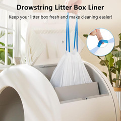 120 Count Self-Cleaning Cat Litter Box Liners Bag, Compatible with Meowant-Sc…