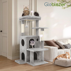 Cat Tree Tower for Indoor Cats, 50-Inch Adult Cat Tree House for Large Adult Cat