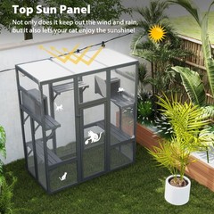 COZIWOW Cat House Catio Outdoor Cat Enclosure Large For Multiple Cat Window Cage