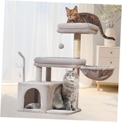 Cat Tree, 32.2-Inch Cat Tower for Indoors Cats, Cat Condo with M Light Gray