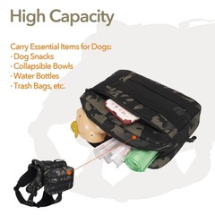 x Jumahe Dog Hiking Backpack for Large/Giant Dogs – 2 Spacious Side Bags,