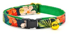 1 PC Breakaway Cat Collar with Charm Palm Leaves Tropical Green 610″