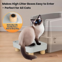 Compact Litter Box Ramp with Mesh Catcher – Easy Clean Design for Elderly Cats