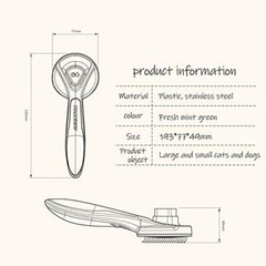 Self Cleaning Pet Dog Cat Slicker Brush Grooming For Medium And Long Hair Pets