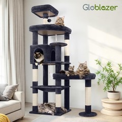 Globlazer Extra Large Platform Cat Tree, 65in Sturdy Cat Scratching Tree for Ind