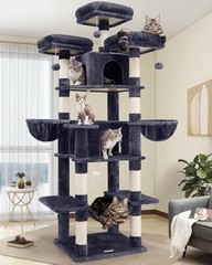 Big Cat Tower Indoor Cats 80inch Cat Tower Multiple Adult Cats XXL Cat Tree W/