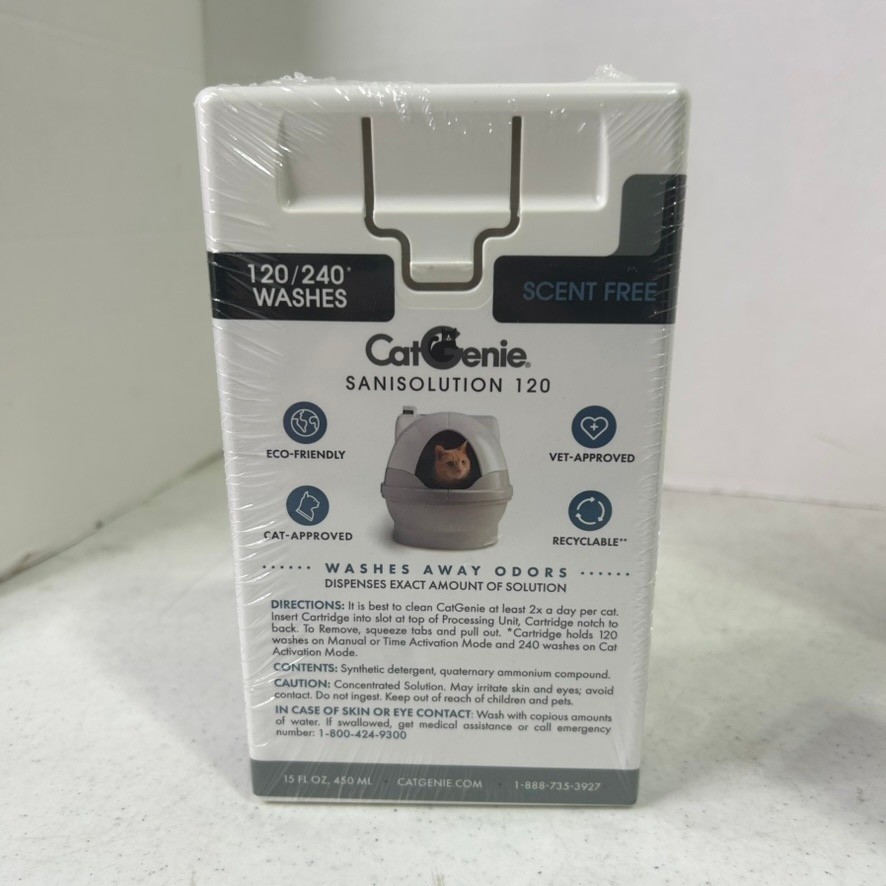 CatGenie SaniSolution 120 Scent Free Cleaning Cartridge 15 fl oz 450 ml NEW