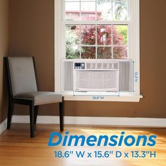 BLACK+DECKER Window Air Conditioner 8,000 BTU, AC Window Unit Cools Up to 350 Sq
