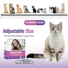 4 Packs Adjustable Calming Cat Pheromones Collars Stress Anxiety Relief 30 Days